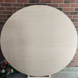 Round Wooden Party Backdrop With Base