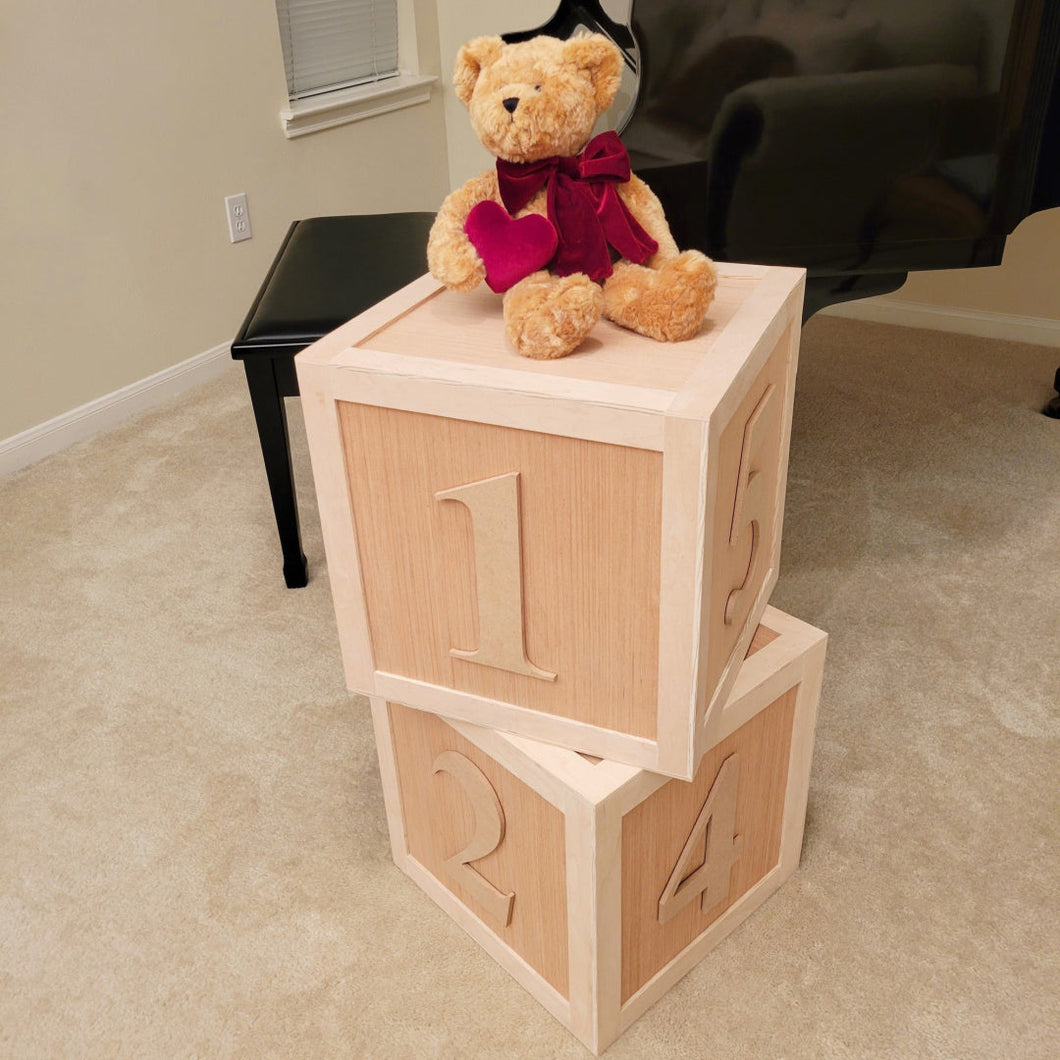 Party Prop/Decor - 6 Unfinished Solid Wood Blocks/Cubes For Baby