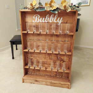 Party Prop - TableTop Champagne Wall (Holds 21 Champagne Flutes) - Drink Wall, Bubbly Wall