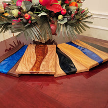 Load image into Gallery viewer, Cheese Board/Tray - Red Oak And Copper Resin