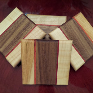 Coasters _ Made From Walnut_Maple_African Padauk Woods