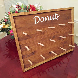 Party Prop/Decor - TableTop Donut Wall Holder/Stand - holds 30 Doughnuts, Donut Bar, Donut/Bagel/Pretzel Board, Dessert Table Decor