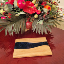 Load image into Gallery viewer, Cheese Board/Tray - White Oak And Midnight Blue Resin
